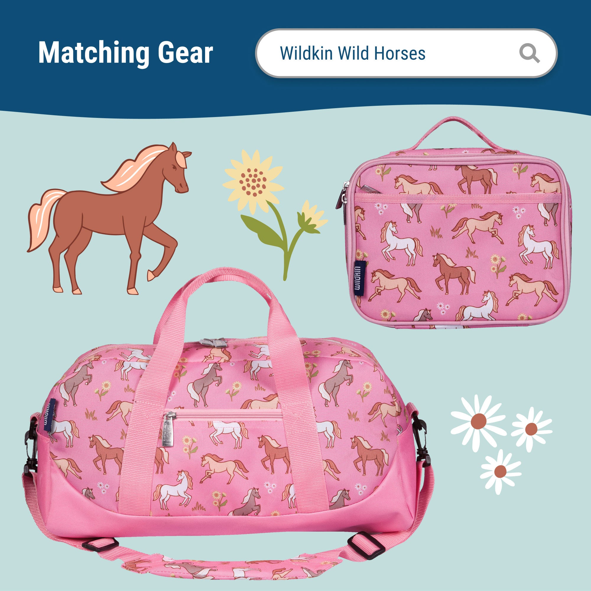 Wild Horses 16 Inch Backpack