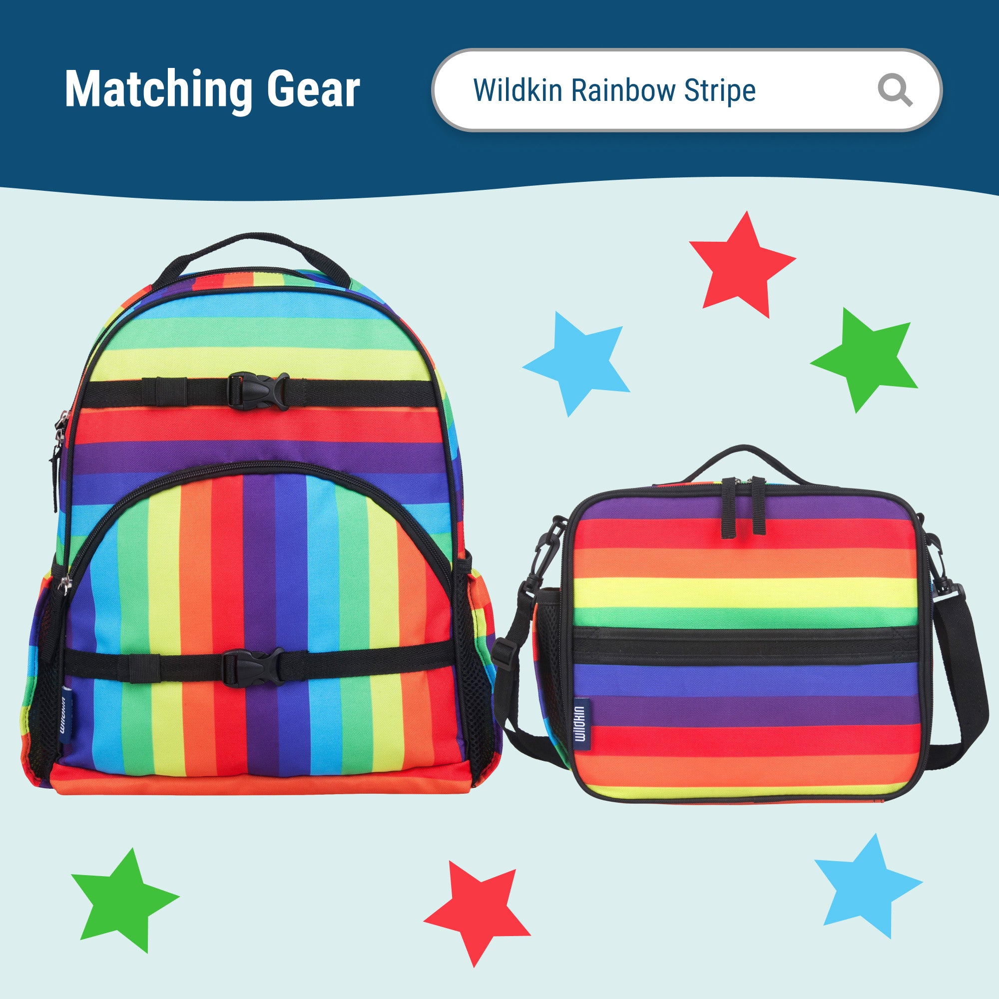 Rainbow Stripe 18 oz Steel Water Bottle