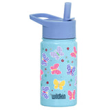 Butterfly Garden Blue 14 oz Steel Bottle