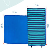 Blue Stripes Microfiber Toddler Nap Mat