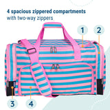 Pink Stripes Weekender Duffel Bag