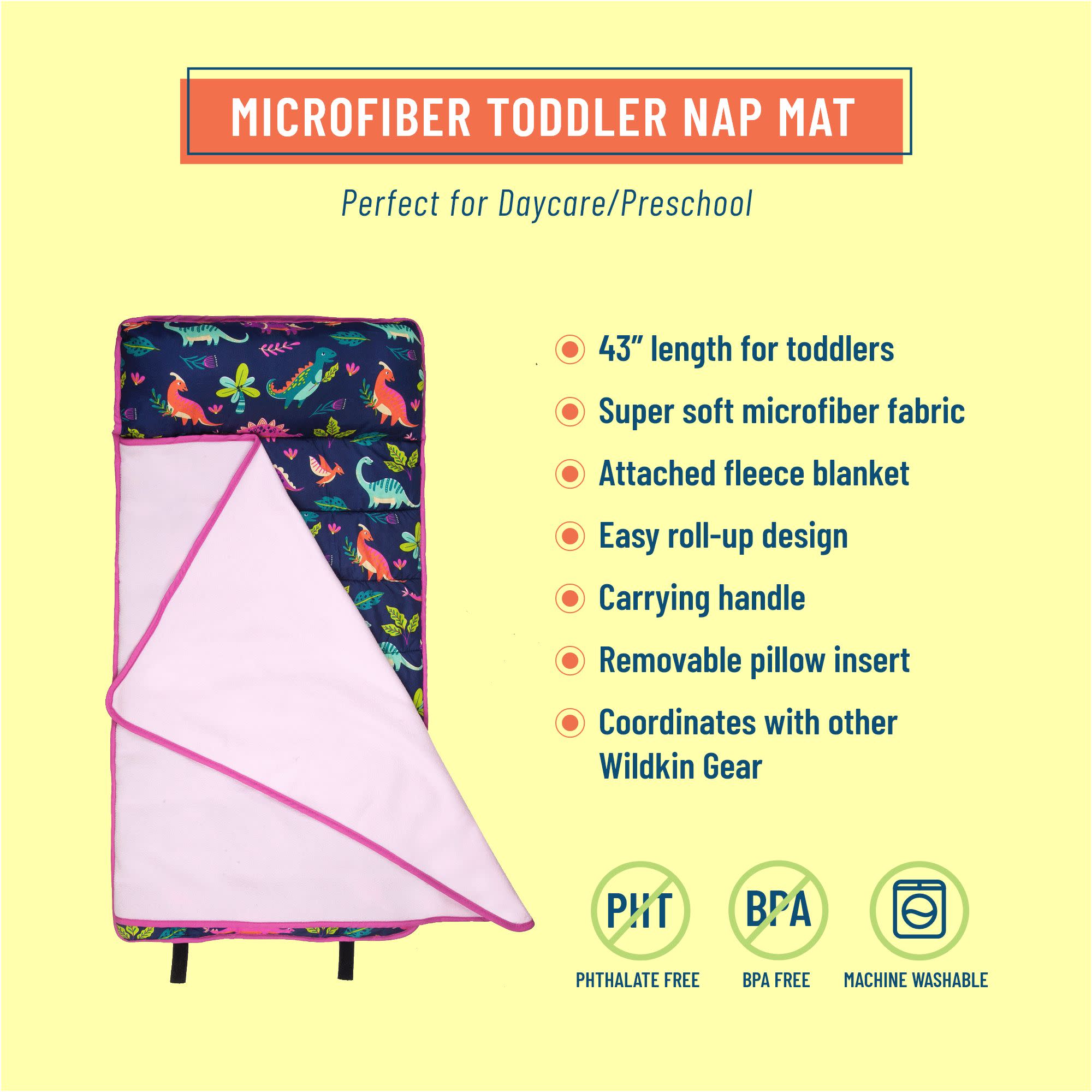 Darling Dinosaurs Microfiber Toddler Nap Mat