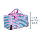 Pink Stripes Weekender Duffel Bag