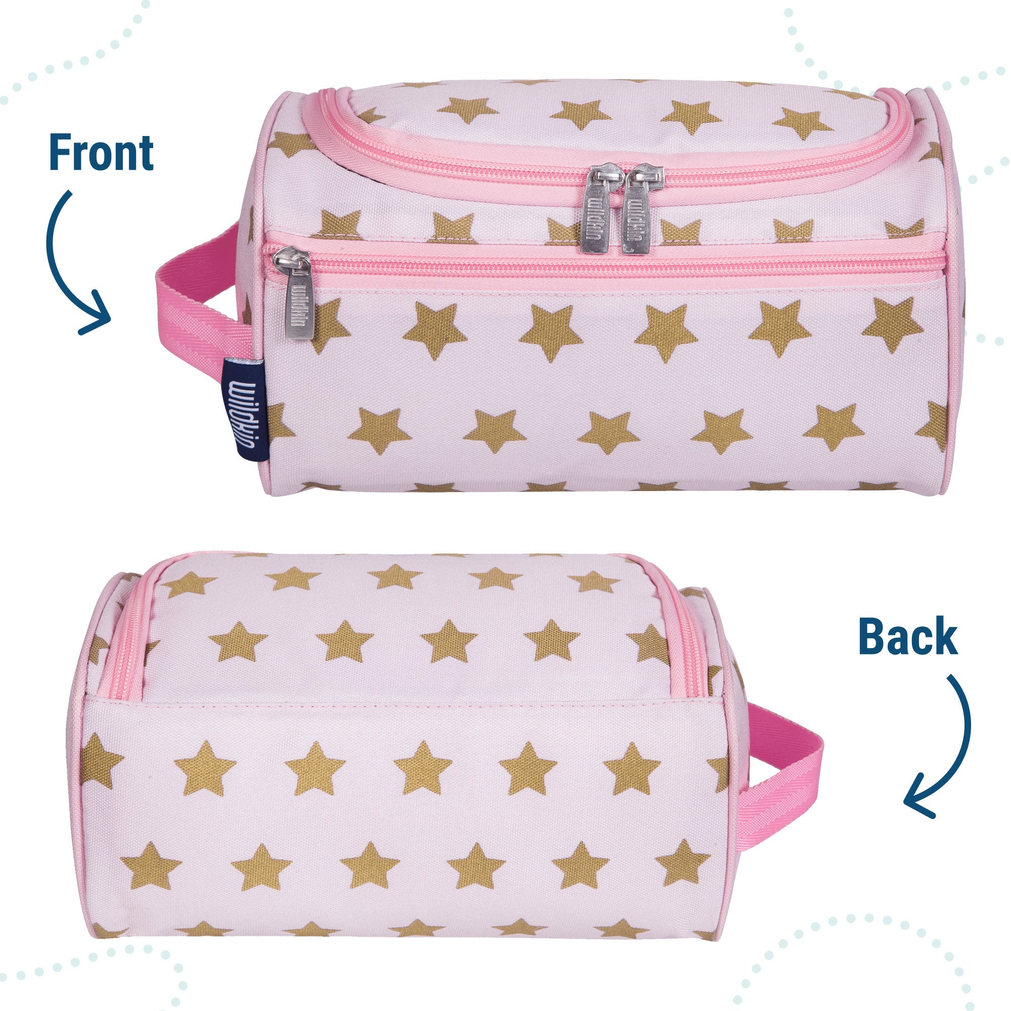 Pink and Gold Stars Toiletry Bag