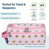 Pink and Gold Stars Toiletry Bag