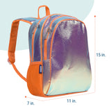 Orange Shimmer 15 Inch Backpack