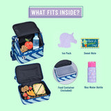 Chevron Blue Two Compartment Lunch Bag