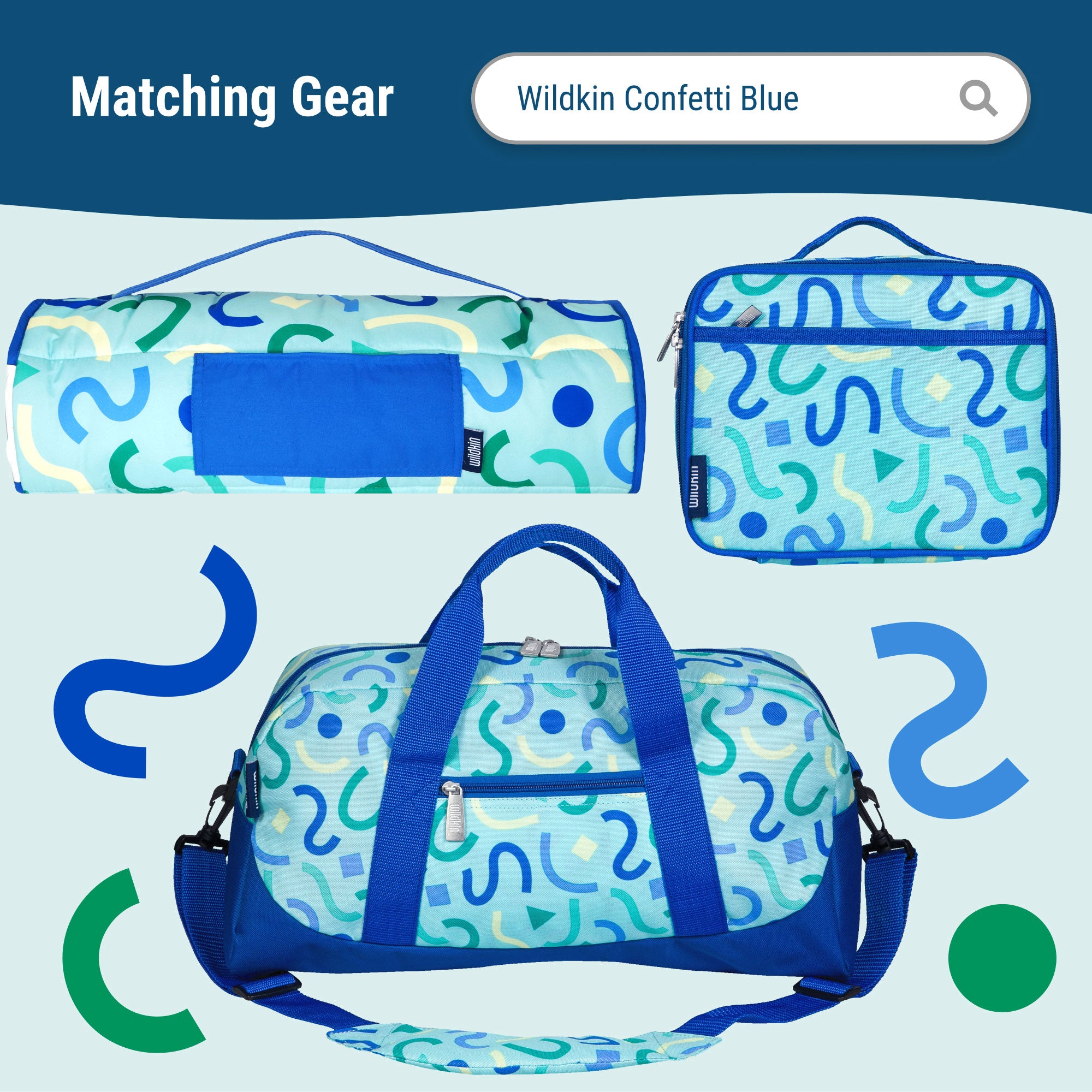 Confetti Blue 16 Inch Backpack