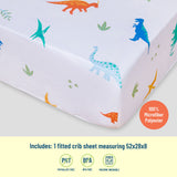 Jurassic Dinosaurs Microfiber Fitted Crib Sheet