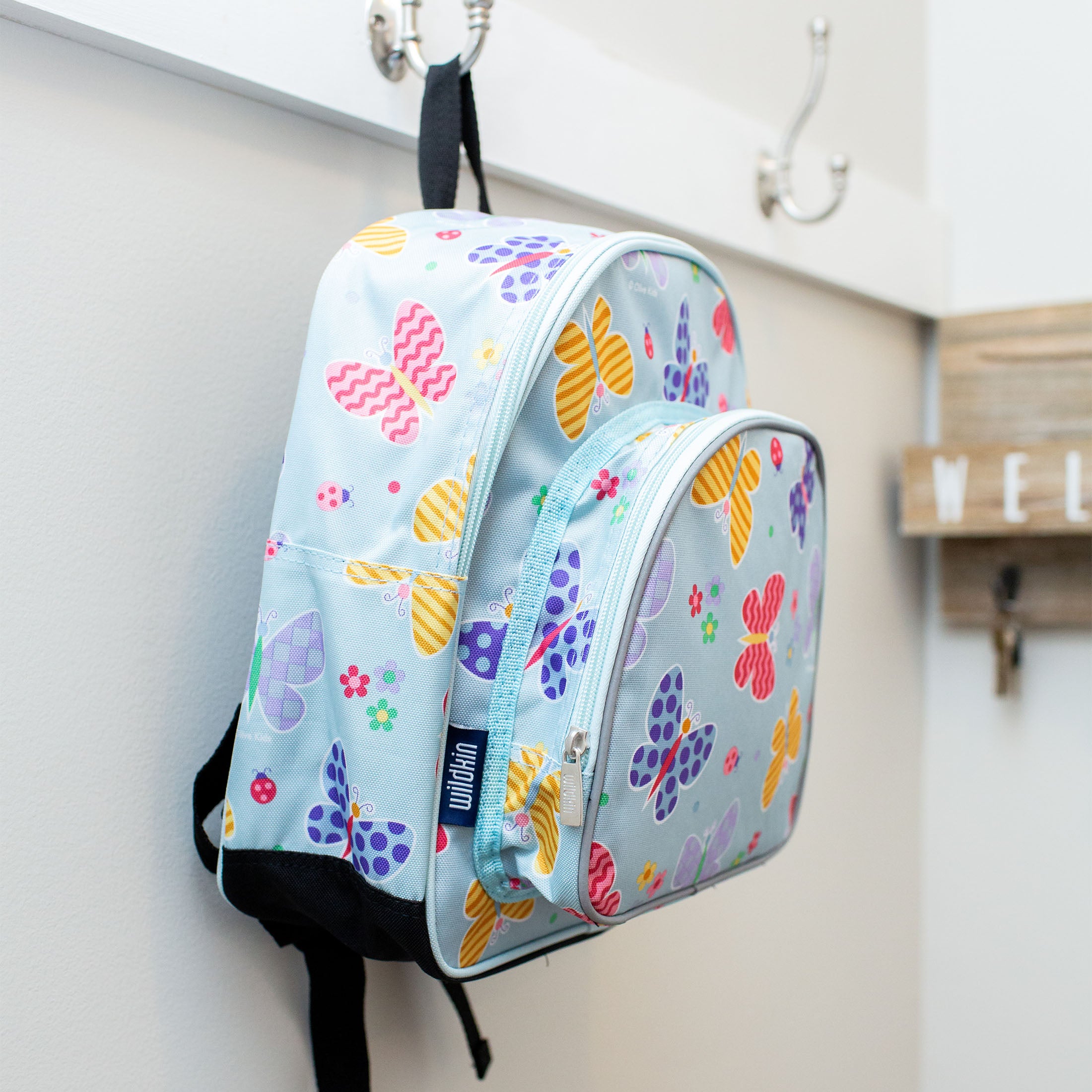 Butterfly Garden Blue 12 Inch Backpack