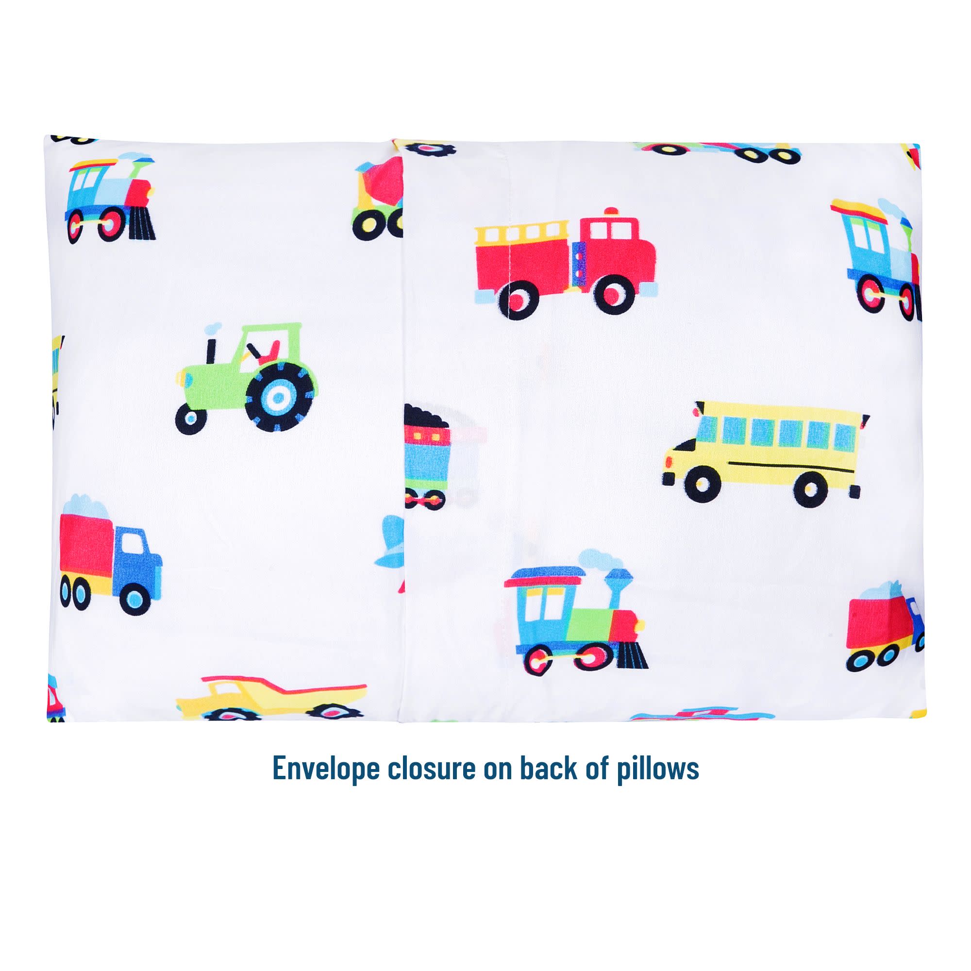 Trains, Planes & Trucks Microfiber Pillowcases - Toddler (2 pk)