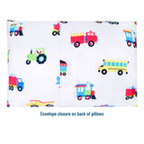 Trains, Planes & Trucks Microfiber Pillowcases - Toddler (2 pk)