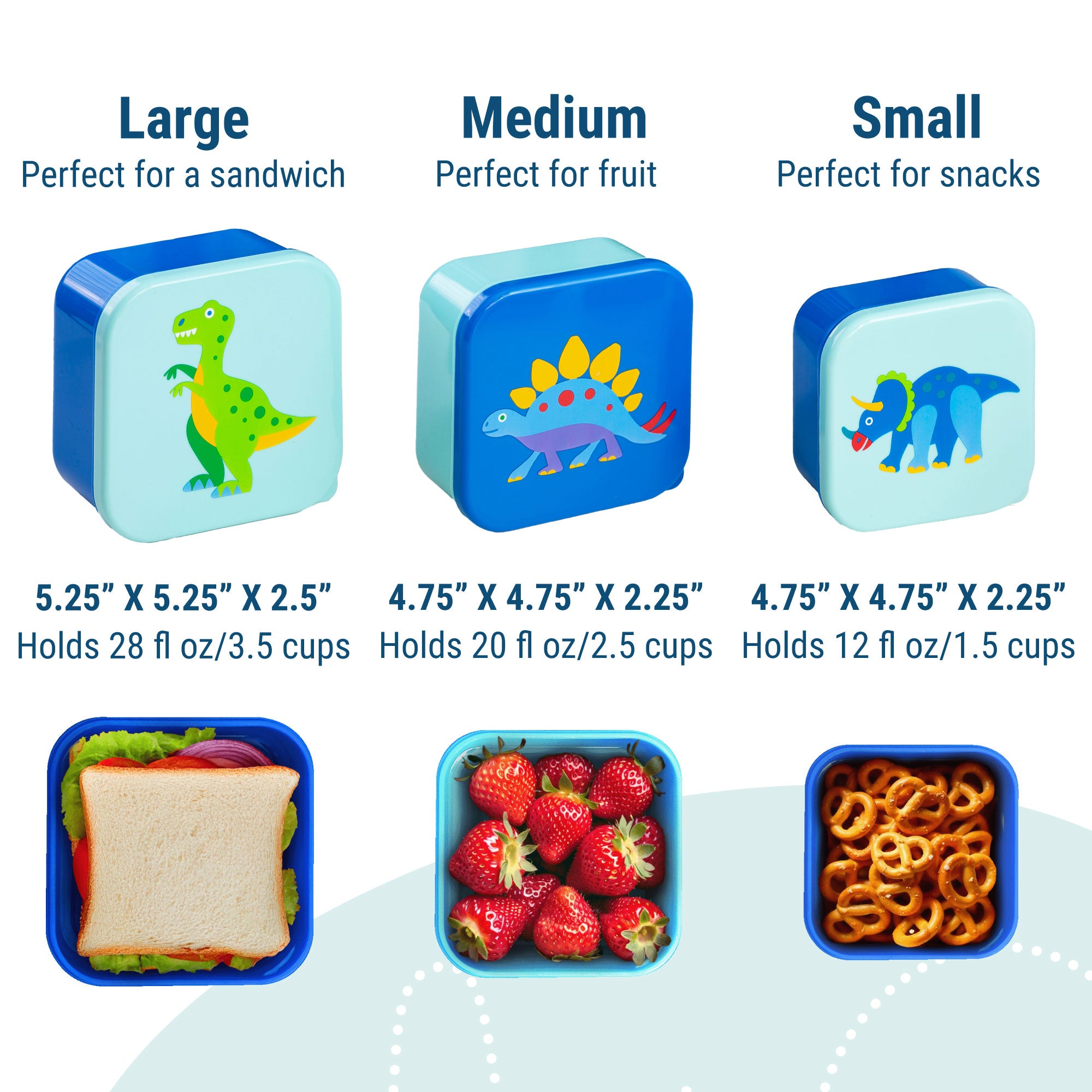 Dinosaur Land Nested Snack Containers