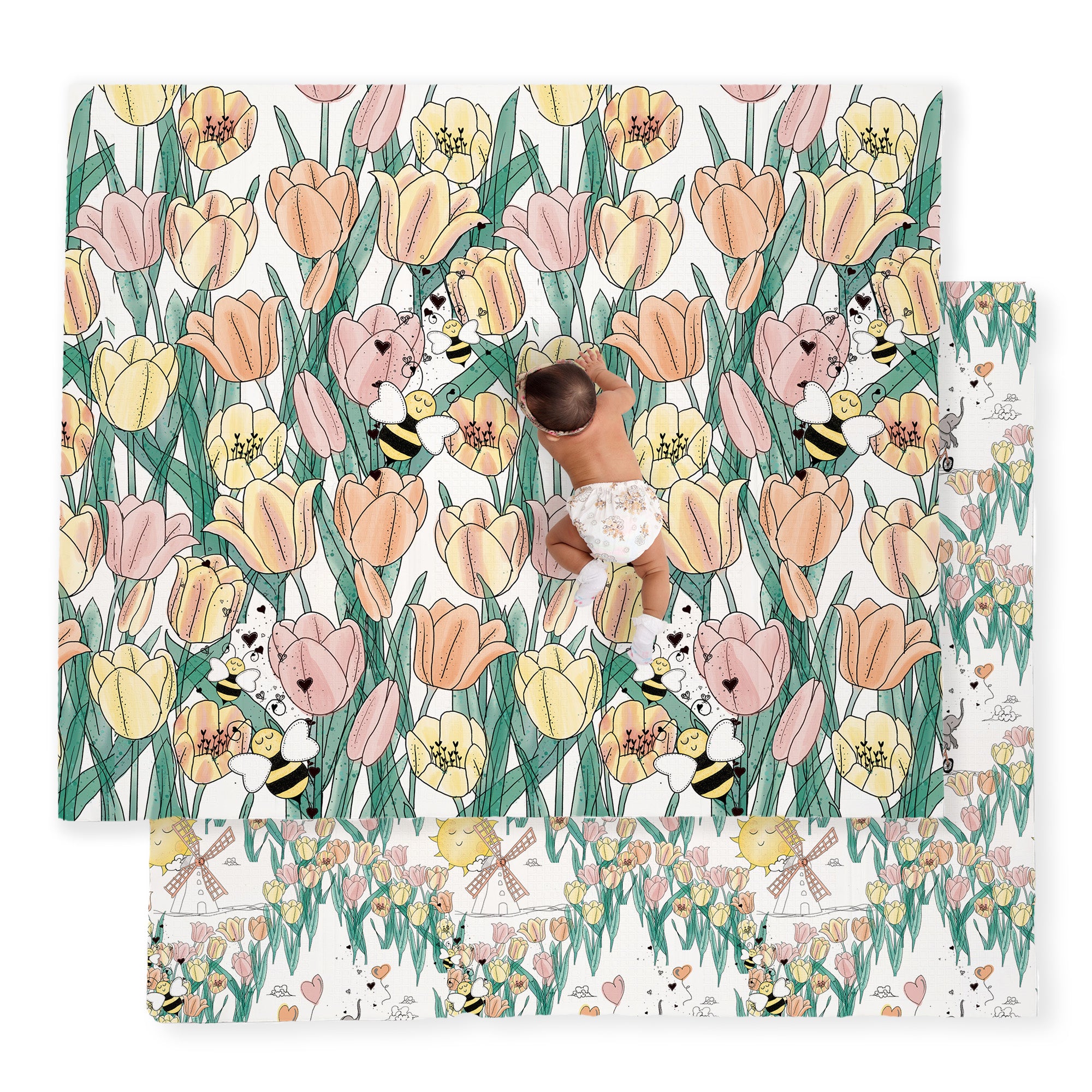 Large Play Mat - Tulip Fields