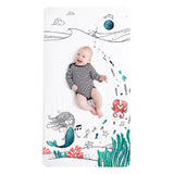 100% Cotton Fitted Crib Sheet - Moonlight Mermaid