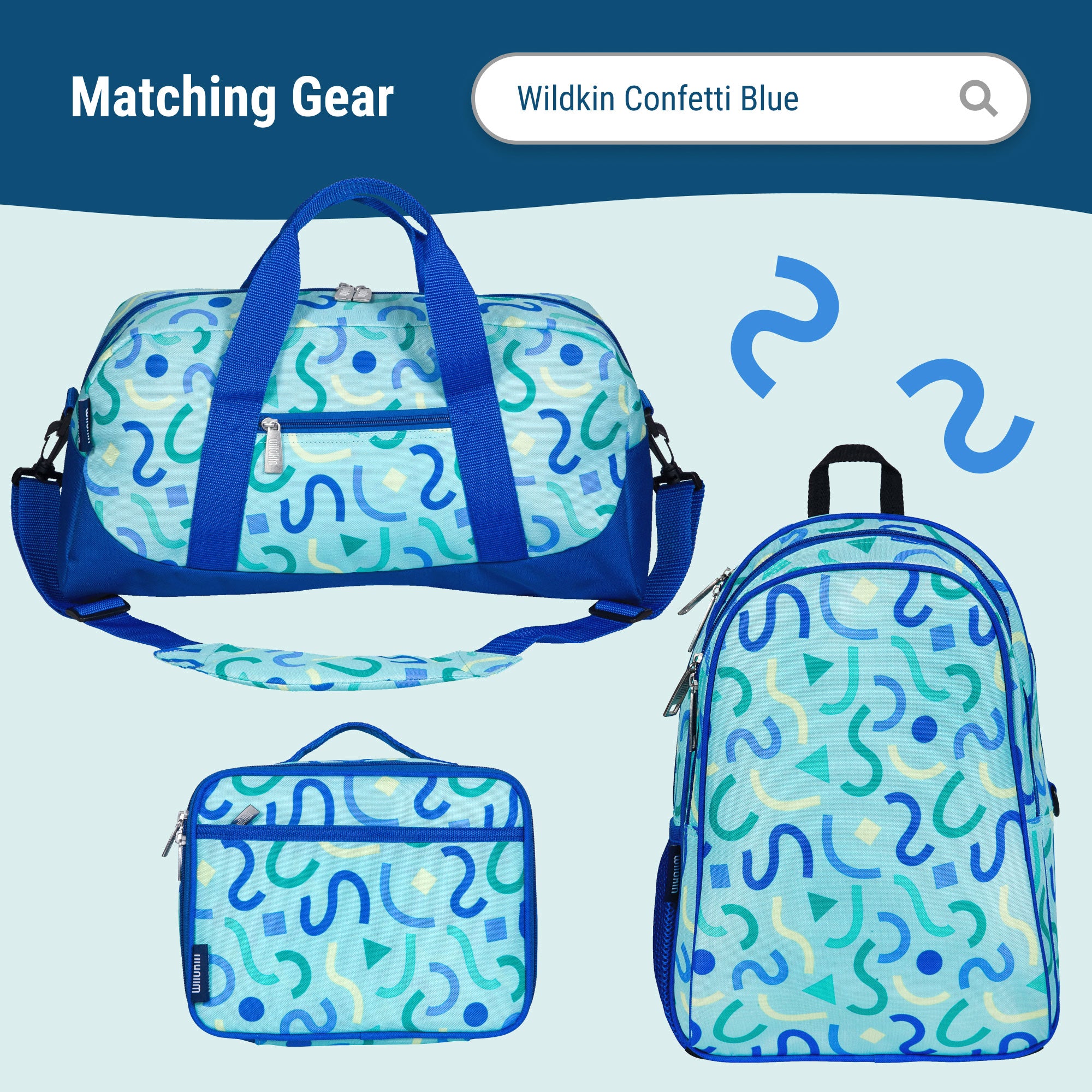 Confetti Blue Microfiber Toddler Nap Mat