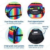 Rainbow Stripe ECO rPET Next Gen Backpack - 17 Inch / 18L