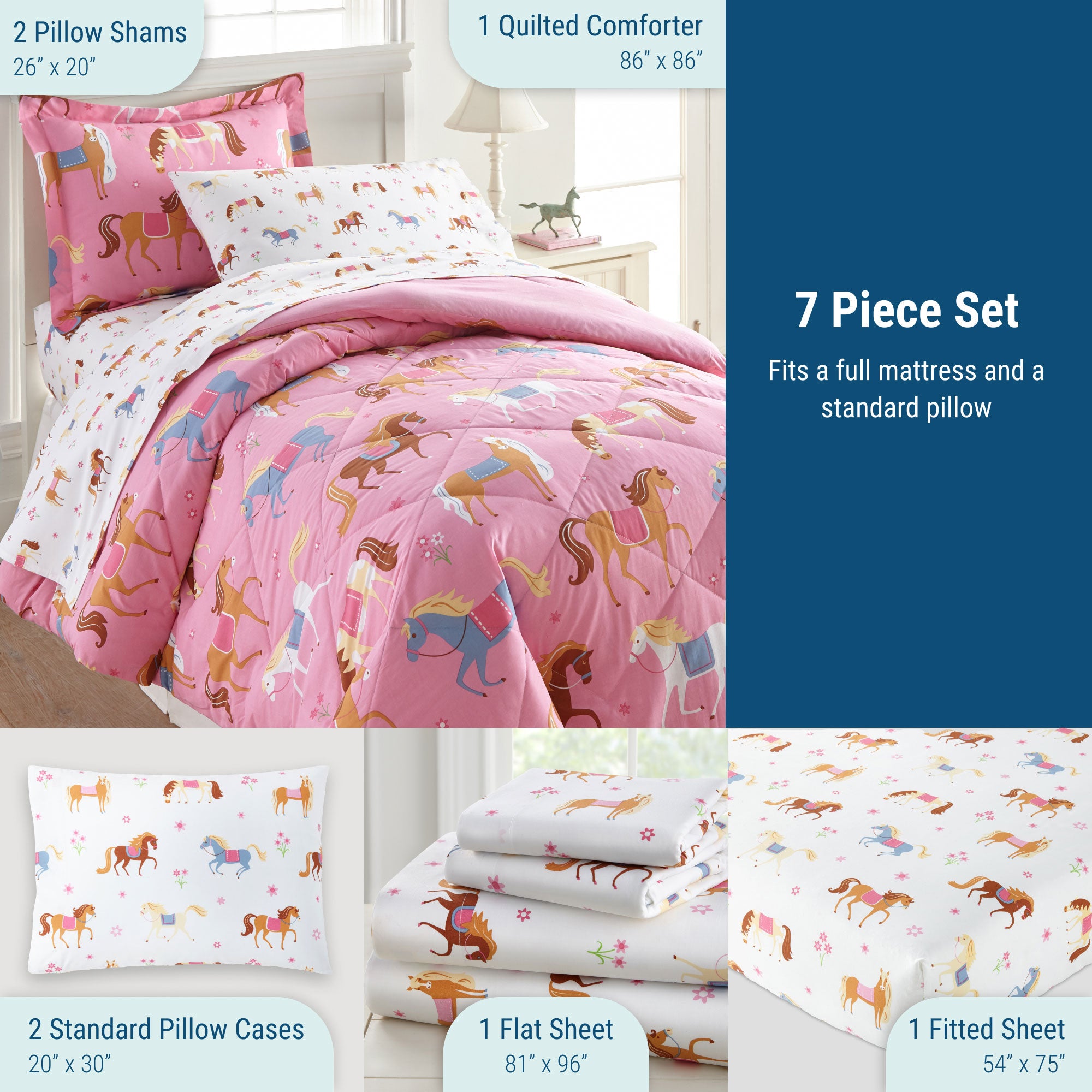 Horses Cotton Bed in a Bag