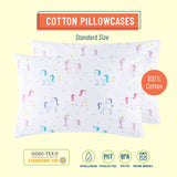 Unicorn 100% Cotton Percale Pillow Cases - 2 pack