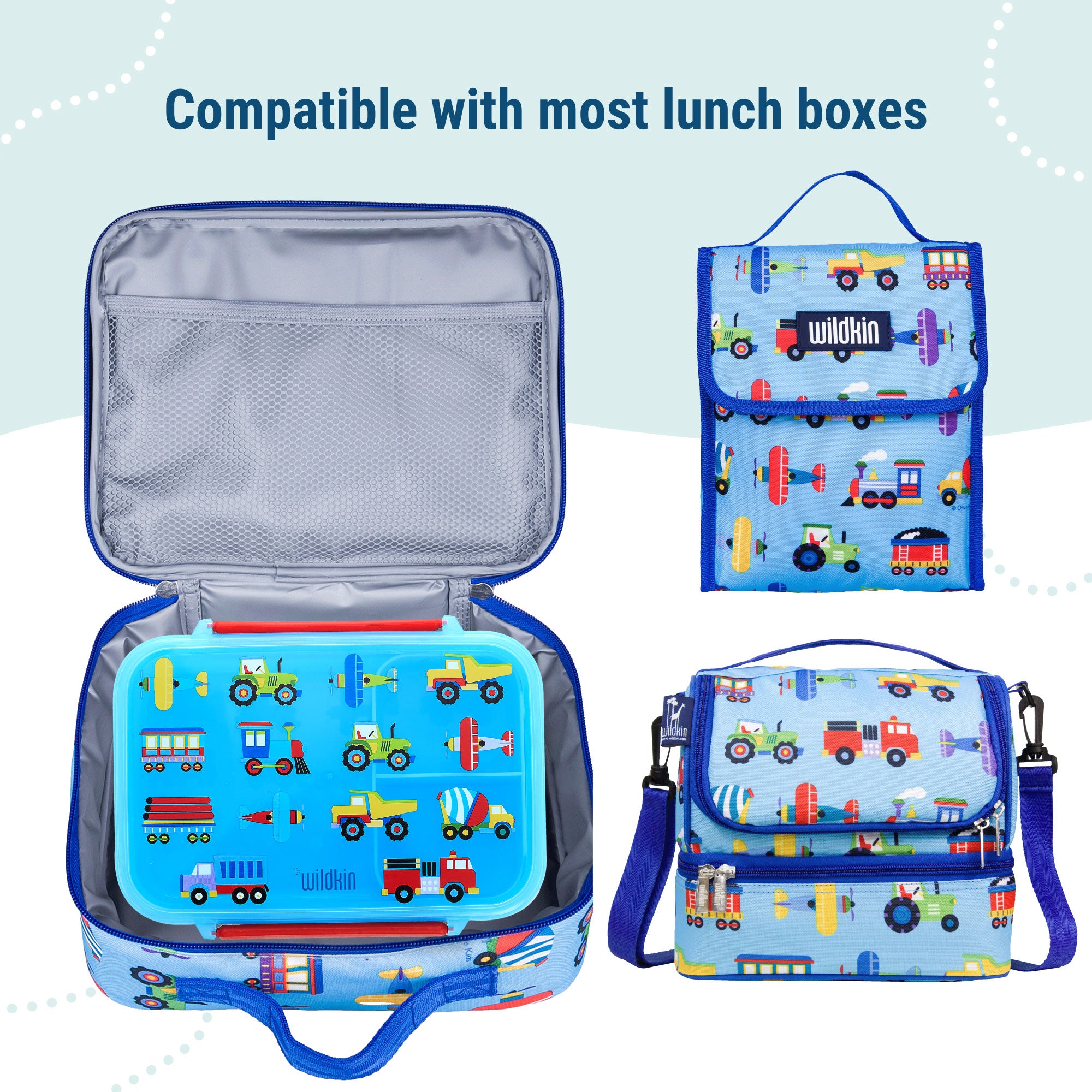 Trains, Planes & Trucks Reusable Food Container Bento Box