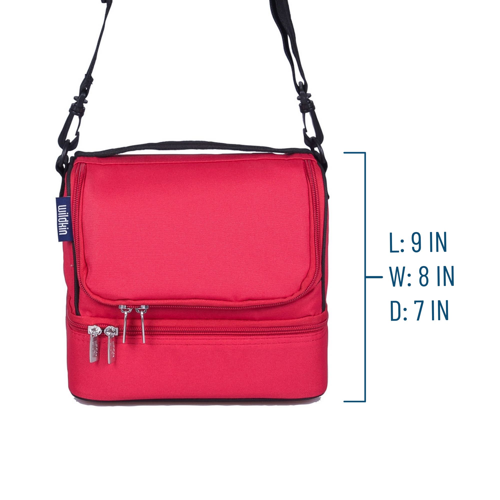 Cardinal Red Two Compartment Lunch Bag