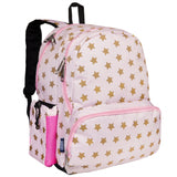 Pink and Gold Stars 17 Inch Backpack