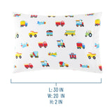 Trains, Planes & Trucks 100% Cotton Flannel Pillow Cases - 2 pack