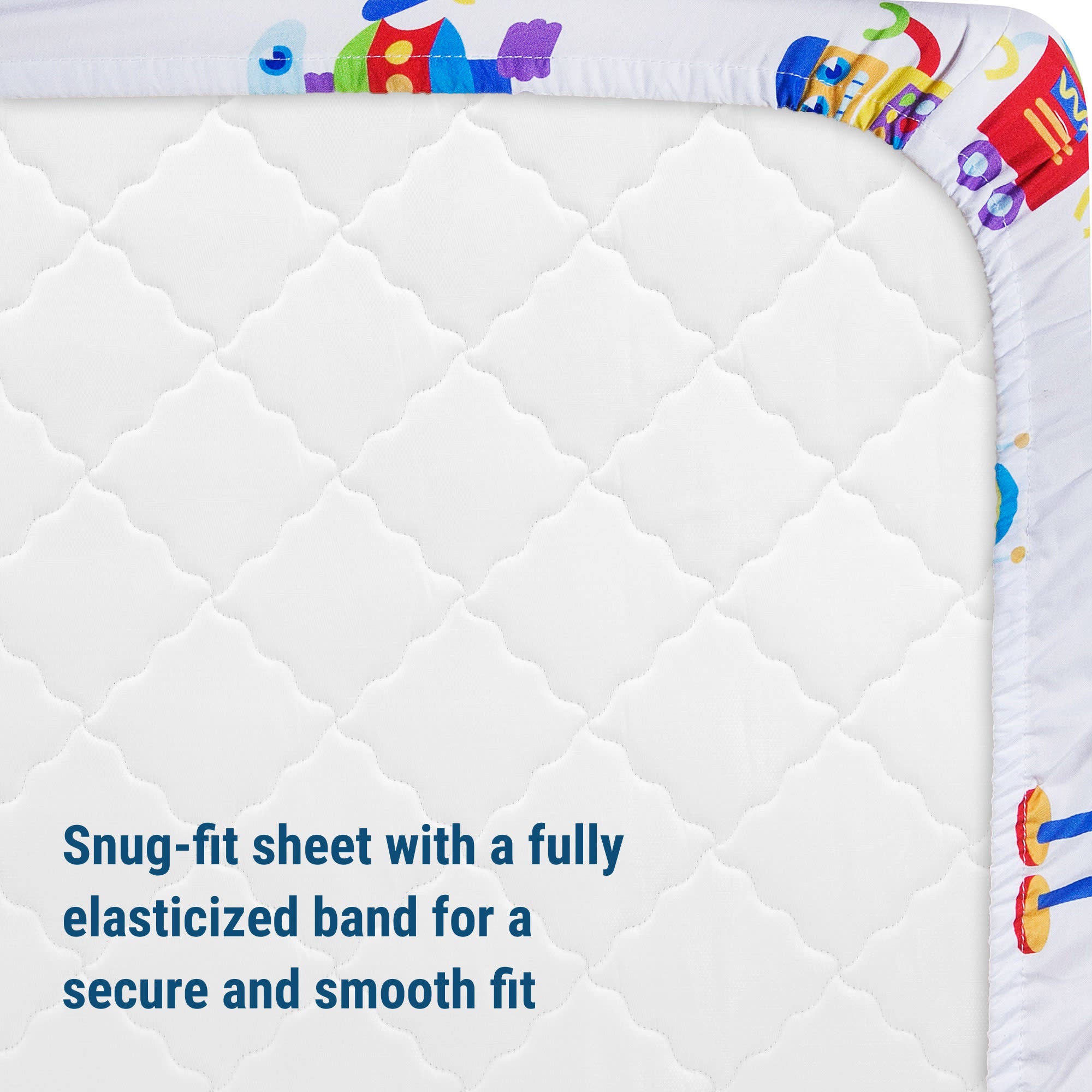 Robots Microfiber Fitted Crib Sheet