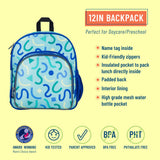 Confetti Blue 12 Inch Backpack