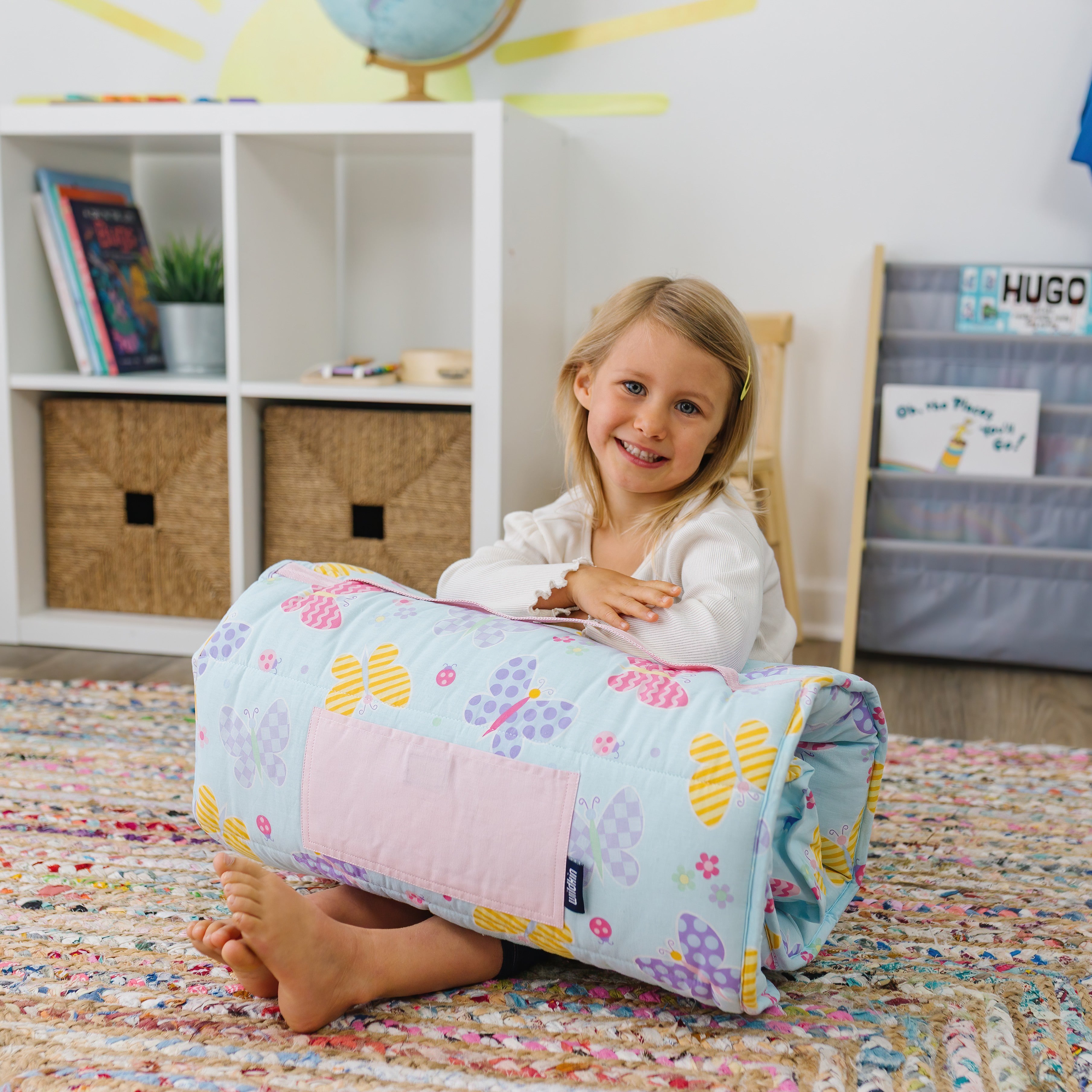 Butterfly Garden Blue Original Nap Mat