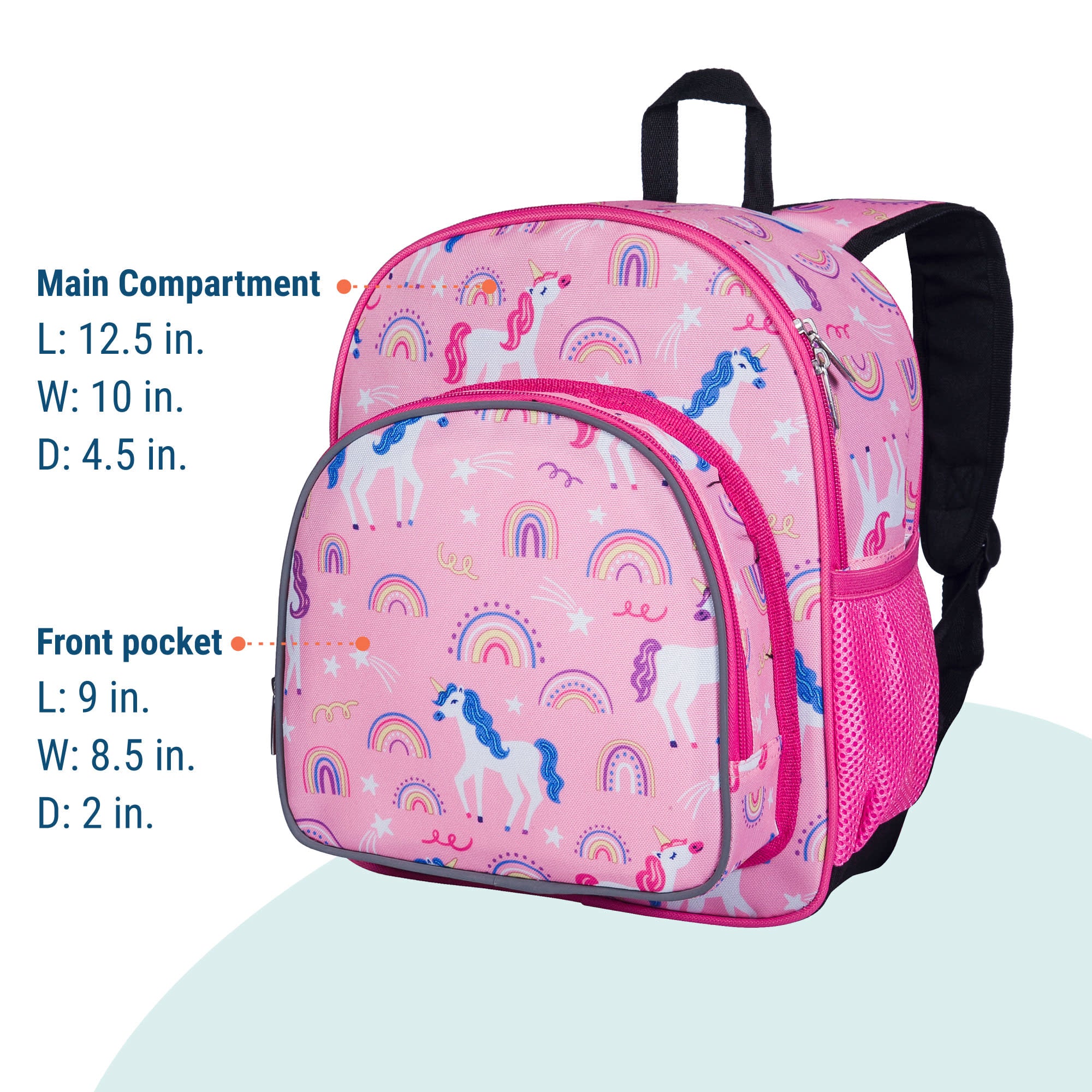 Rainbow Unicorns 12 Inch Backpack