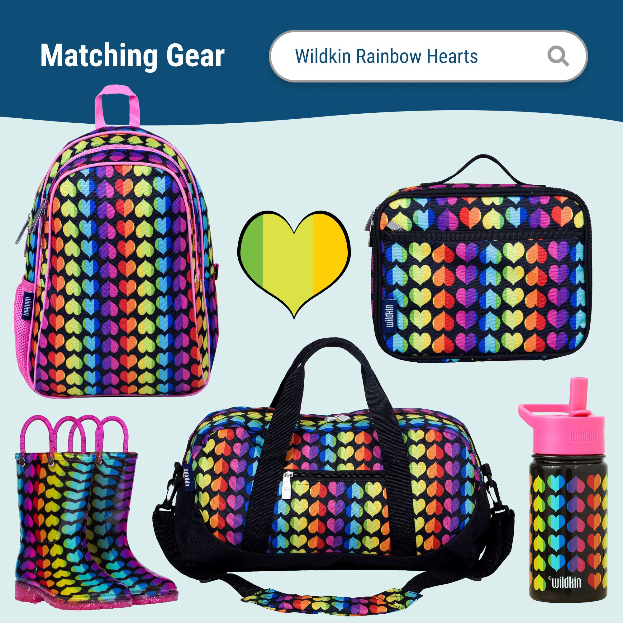 Rainbow Hearts Original Nap Mat