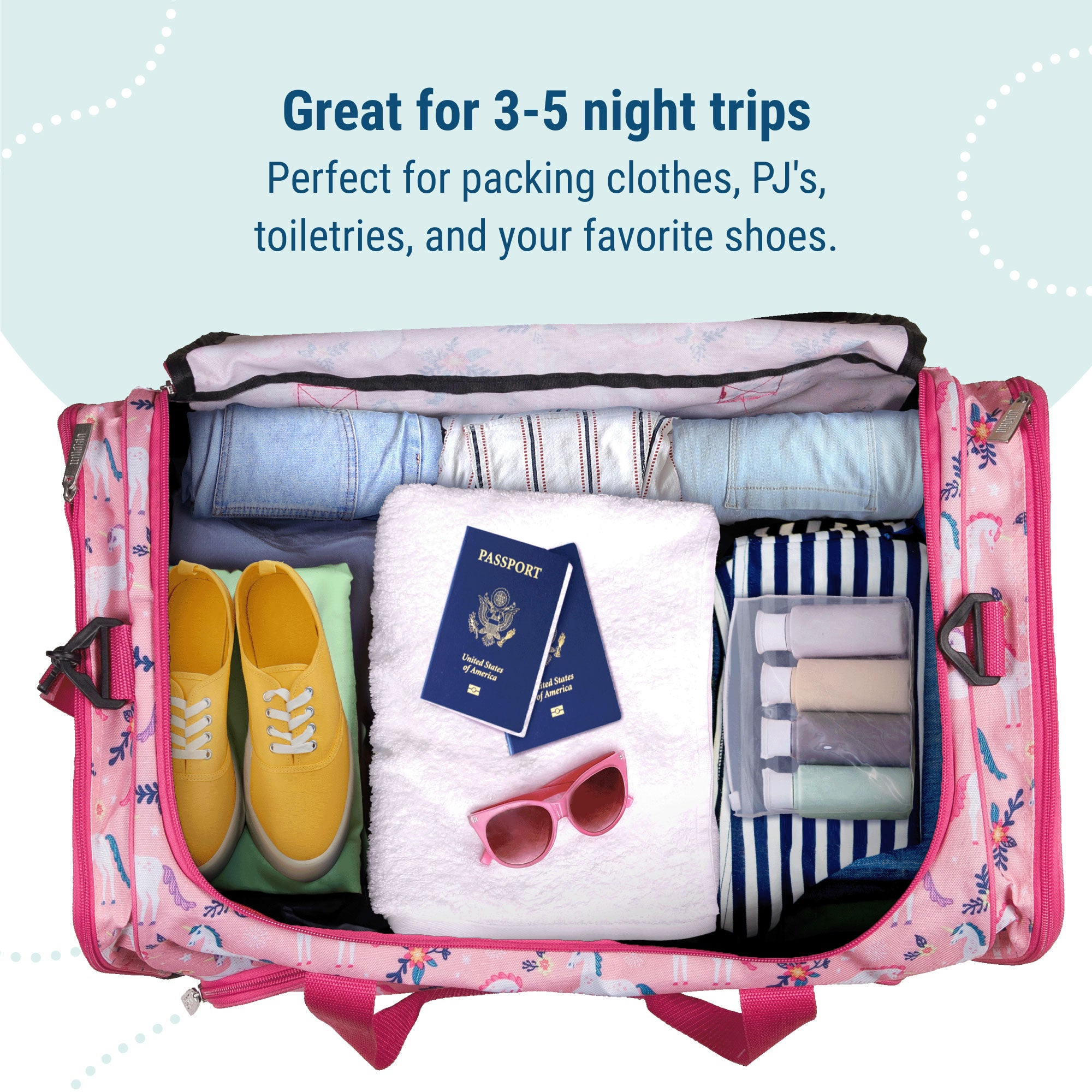 Magical Unicorns Weekender Duffel Bag