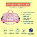 Pink and Gold Stars Overnighter Duffel Bag