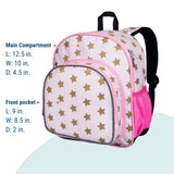 Pink and Gold Stars 12 Inch Backpack