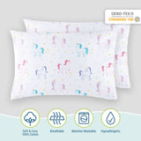 Unicorn 100% Cotton Percale Pillow Cases - 2 pack