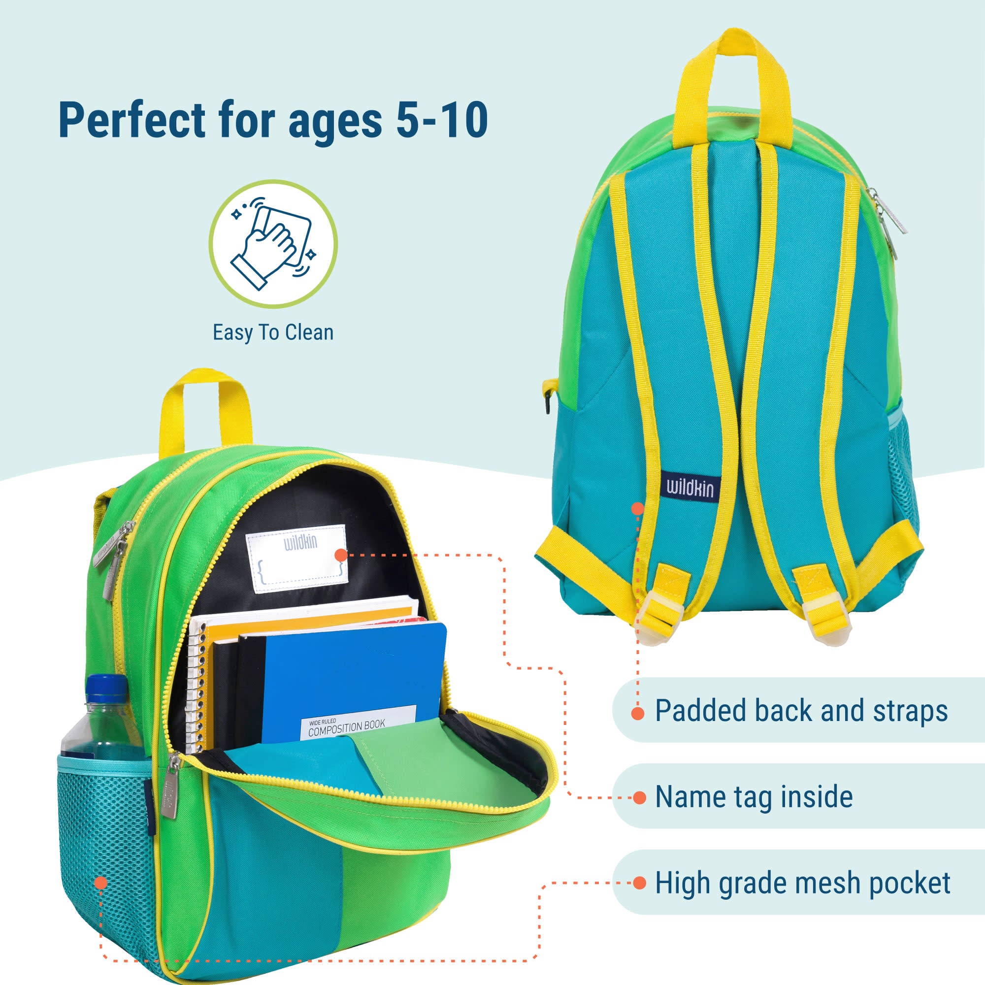 Monster Green 15 Inch Backpack