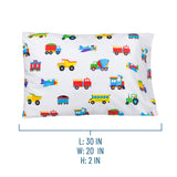 Trains, Planes & Trucks 100% Cotton Percale Pillow Cases - 2 pack