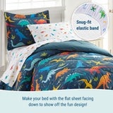 Jurassic Dinosaurs 100% Cotton Flannel Sheet Set