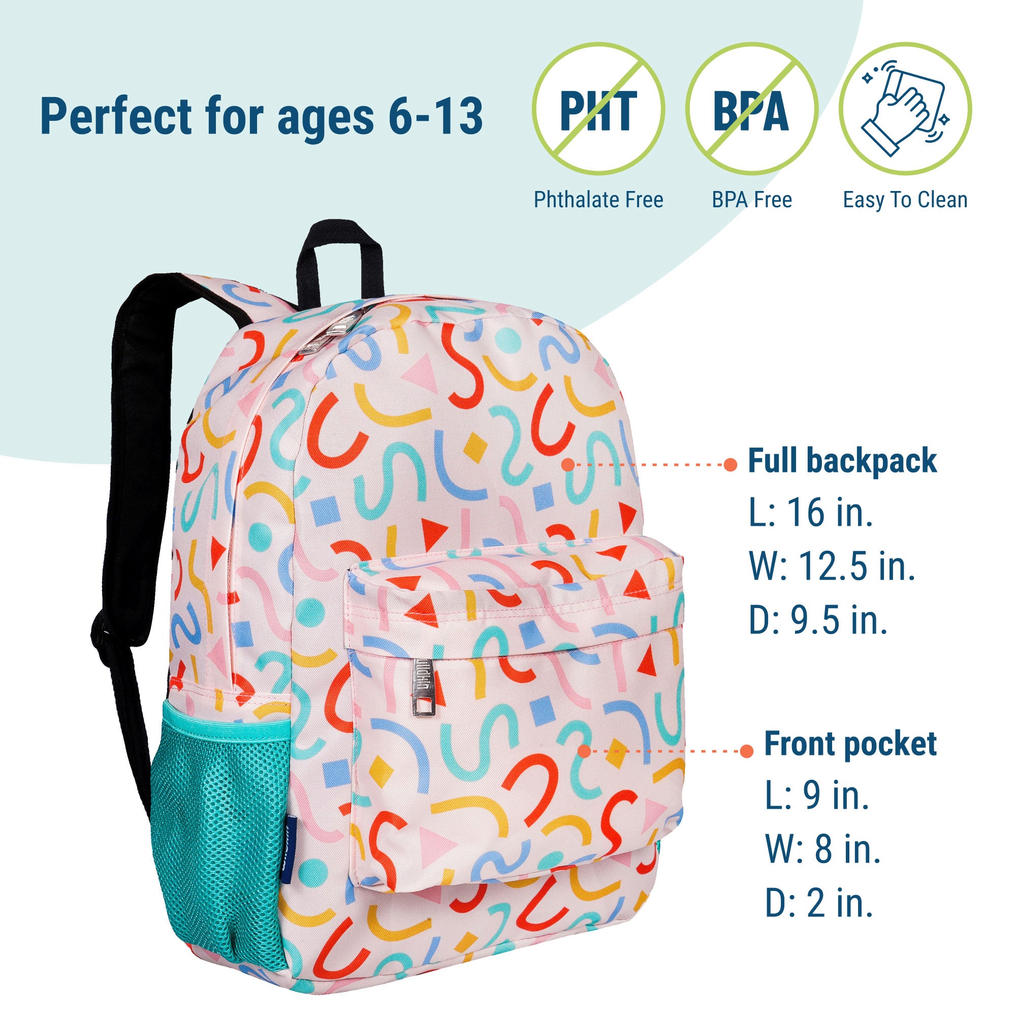 Confetti Peach 16 Inch Backpack
