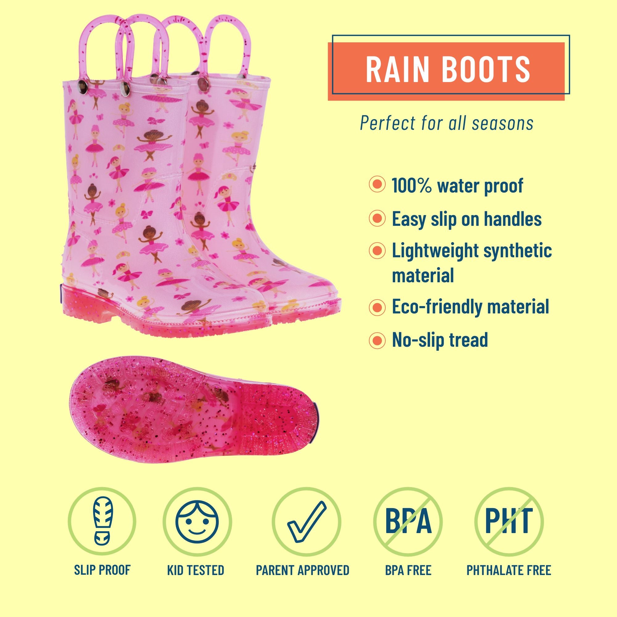 Ballerina Rain Boots, size 1
