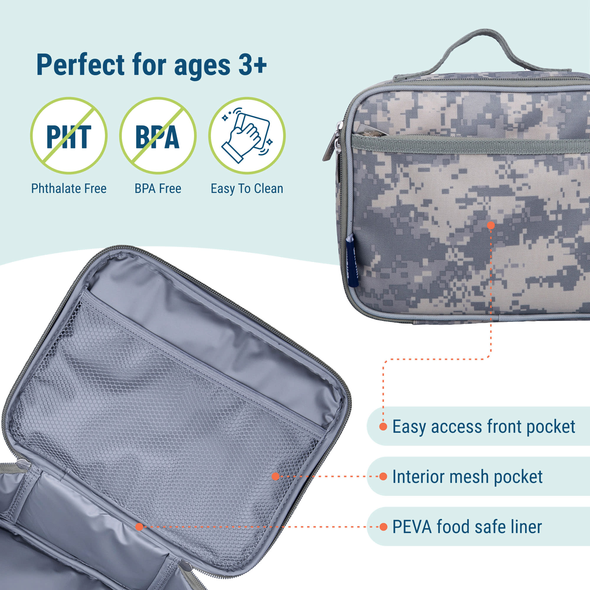 Digital Camo Lunch Box