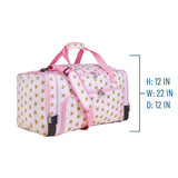 Pink and Gold Stars Weekender Duffel Bag