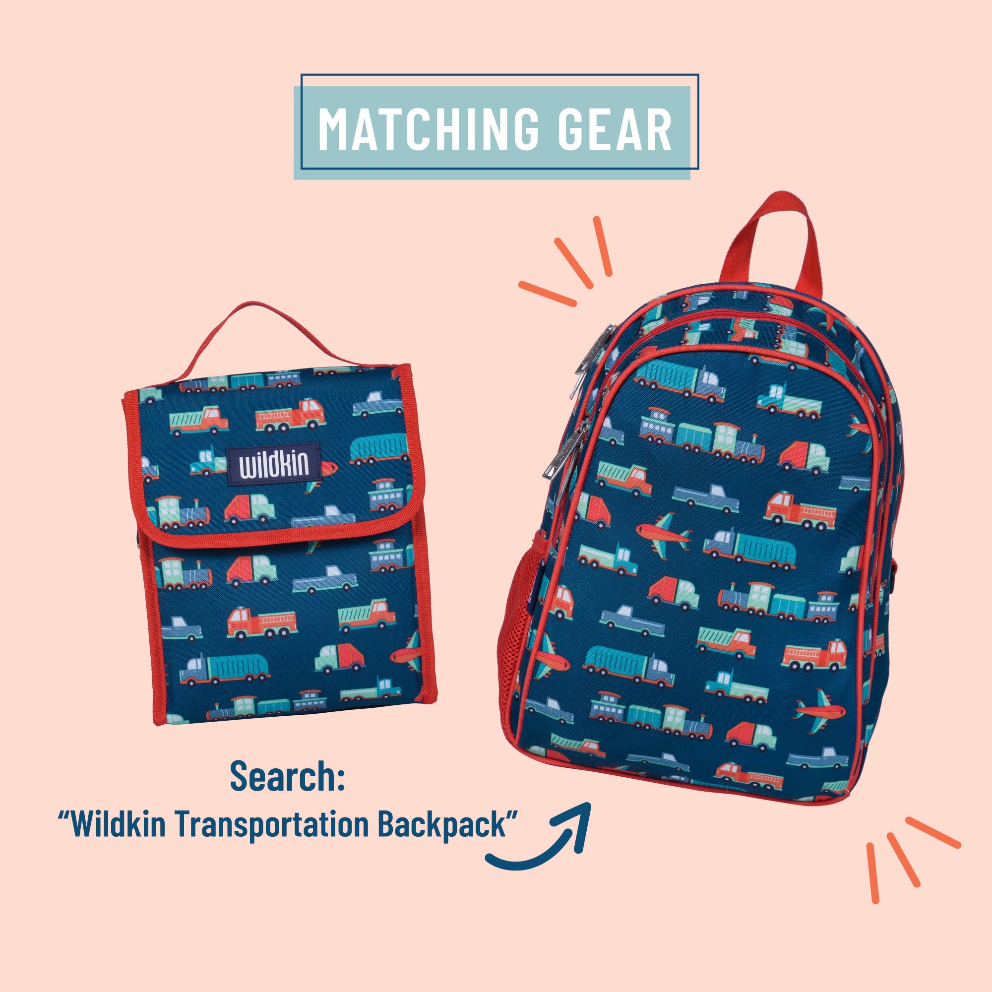 Transportation Lunch Bag