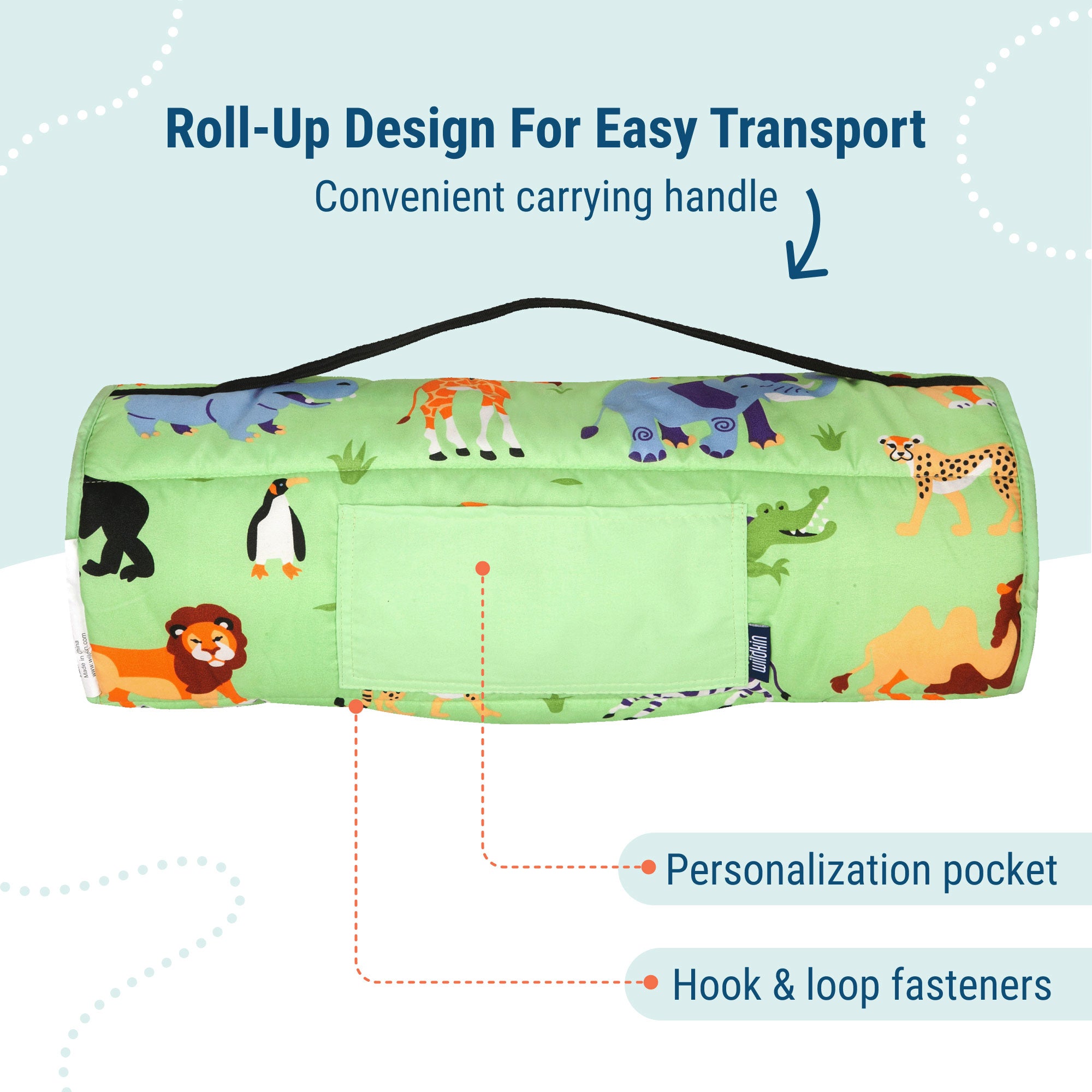 Wild Animals Microfiber Toddler Nap Mat