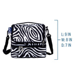 Zebra Two Compartment Lunch Bag