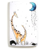 Fitted Mini Crib Sheet - Giraffe & A Calf