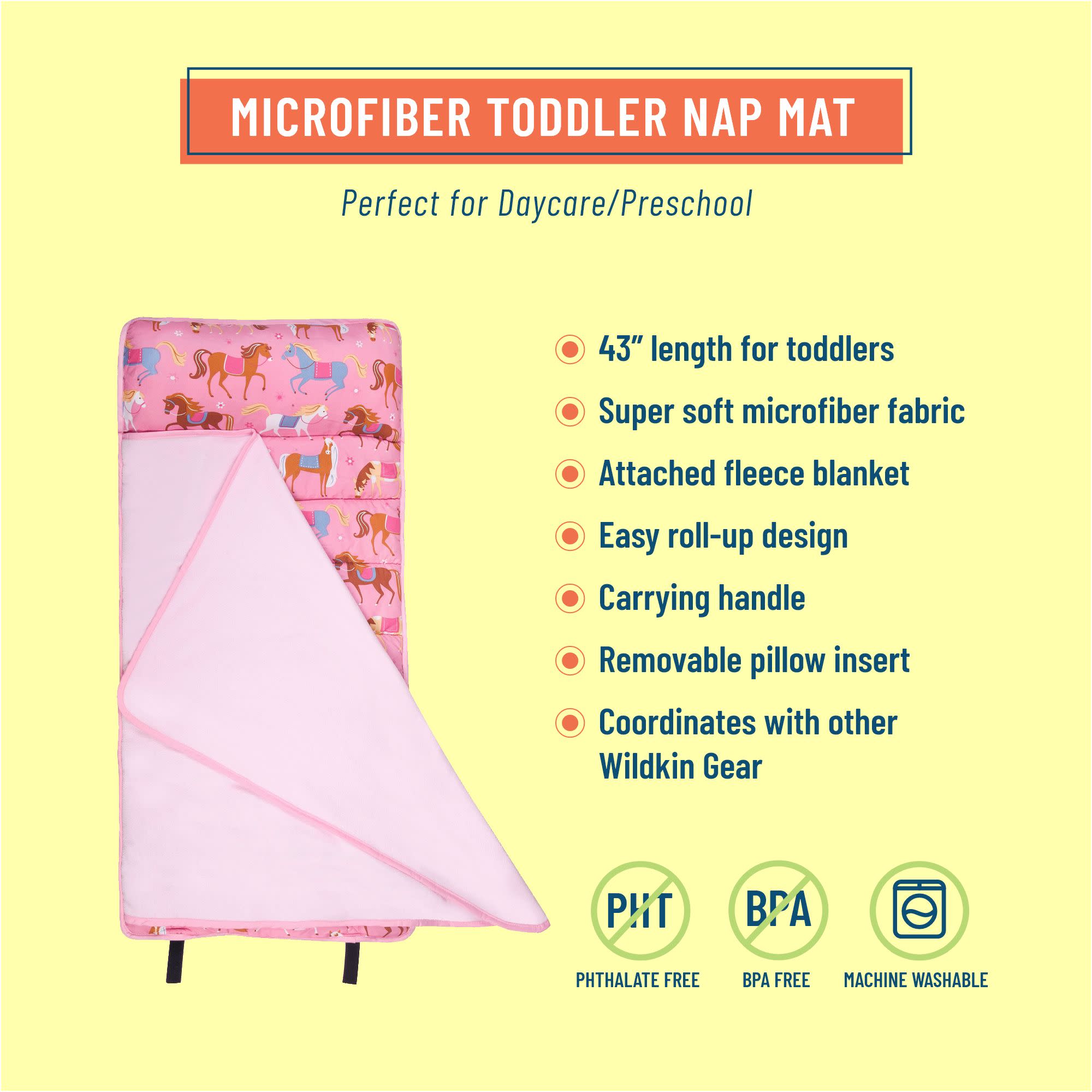 Horses Microfiber Toddler Nap Mat