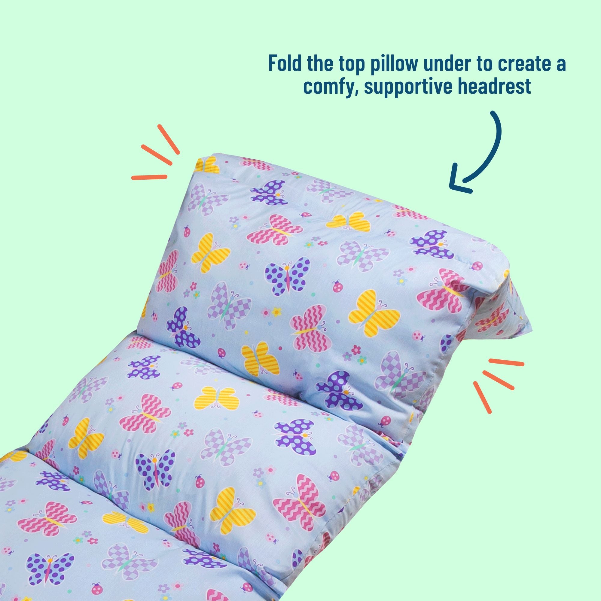 Butterfly Garden Blue Original Pillow Lounger