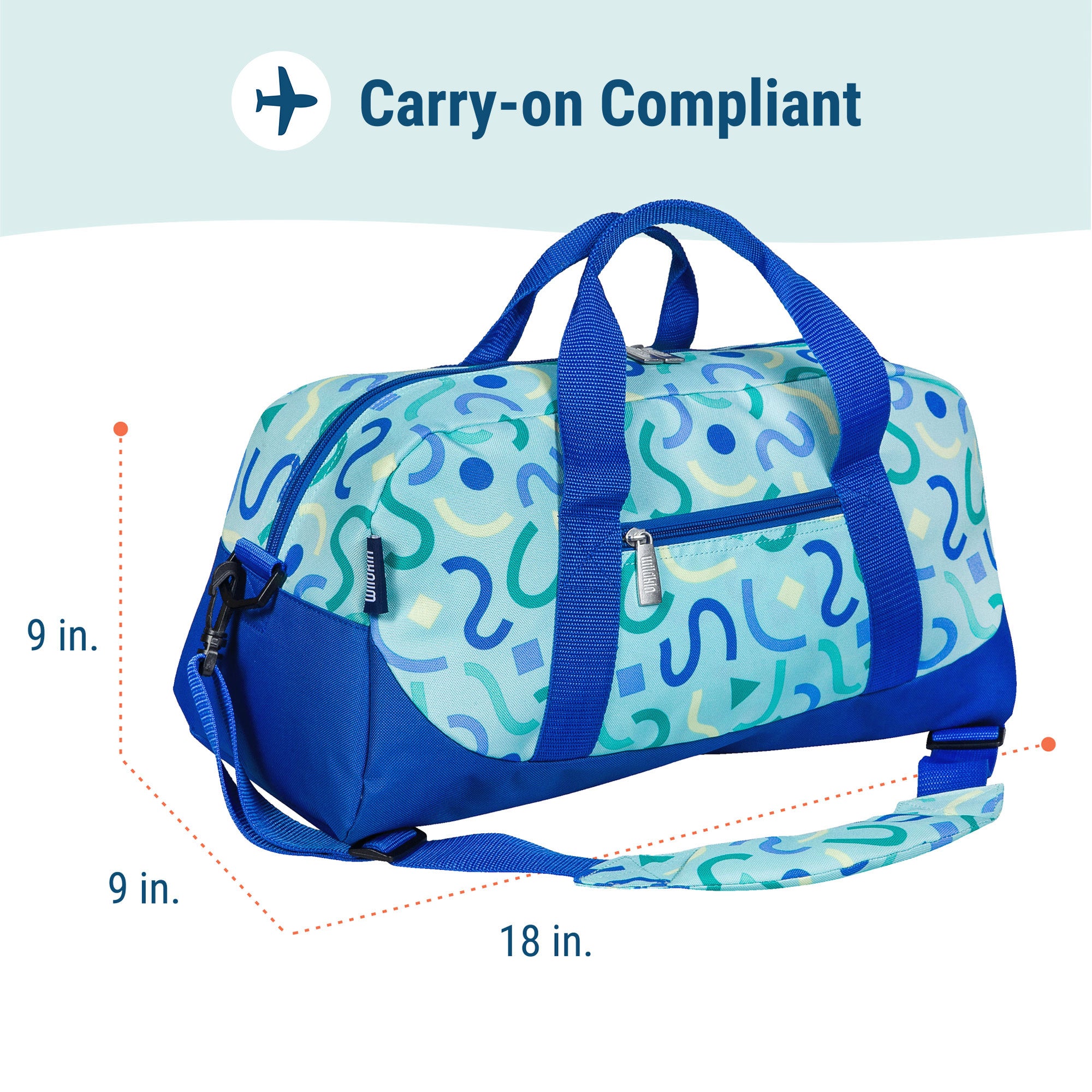 Confetti Blue Overnighter Duffel Bag